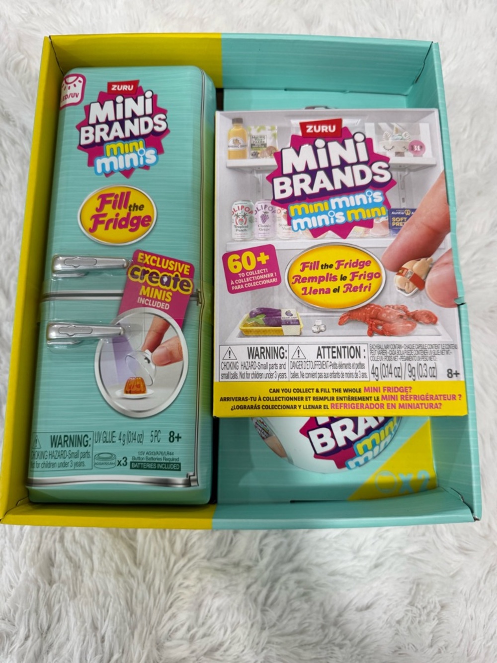 ZURU Mini Brands Mini Minis Fridge Playset Includes 2 Exclusive Minis NIB